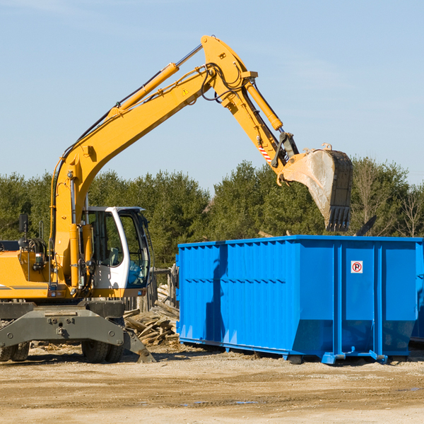 are there any restrictions on where a residential dumpster can be placed in Scaggsville MD